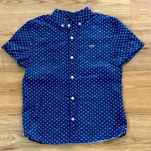 Vineyard Vines Boys American Flag Whale Logo Button Down Collar Shirt Size Small